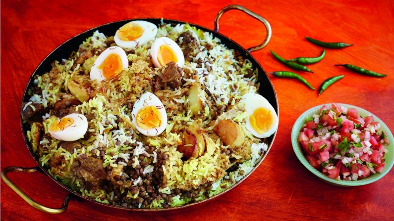 Now a staple in many South African households, this Lamb biryani is an aromatic rice stew originally from Persia. It often includes potatoes, lentils and mutton flavored with saffron and cloves.