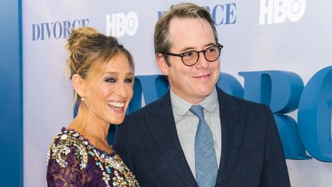 Sarah Jessica Parker and Matthew Broderick attend the "Divorce" New York premiere at SVA Theater on October 4, 2016, in New York City.  
