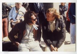 Jackie Stewart (left) at Watkins Glen in 1972. 