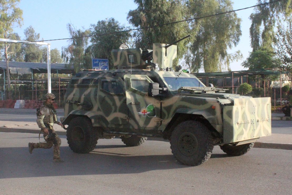 Security teams arrive on the scene of an ISIS attack in Kirkuk last week. 