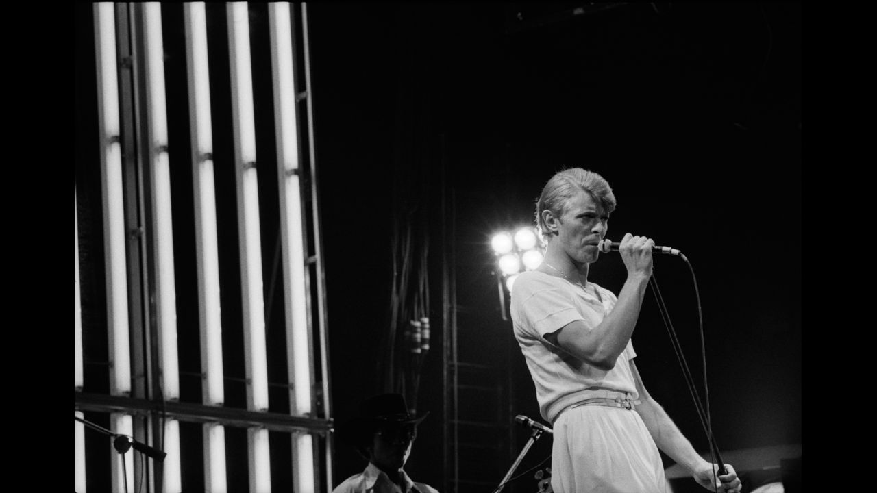 David Bowie performs at the Oakland Coliseum in Oakland, California. "Here's an artist that constantly reinvented himself," Zagaris said. "That particular show, it was all sound and light, and he had three changes of wardrobe."
