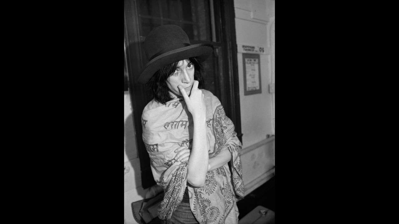 Patti Smith poses in a dressing room at the Boarding House nightclub in San Francisco. Zagaris was on assignment for After Dark magazine.