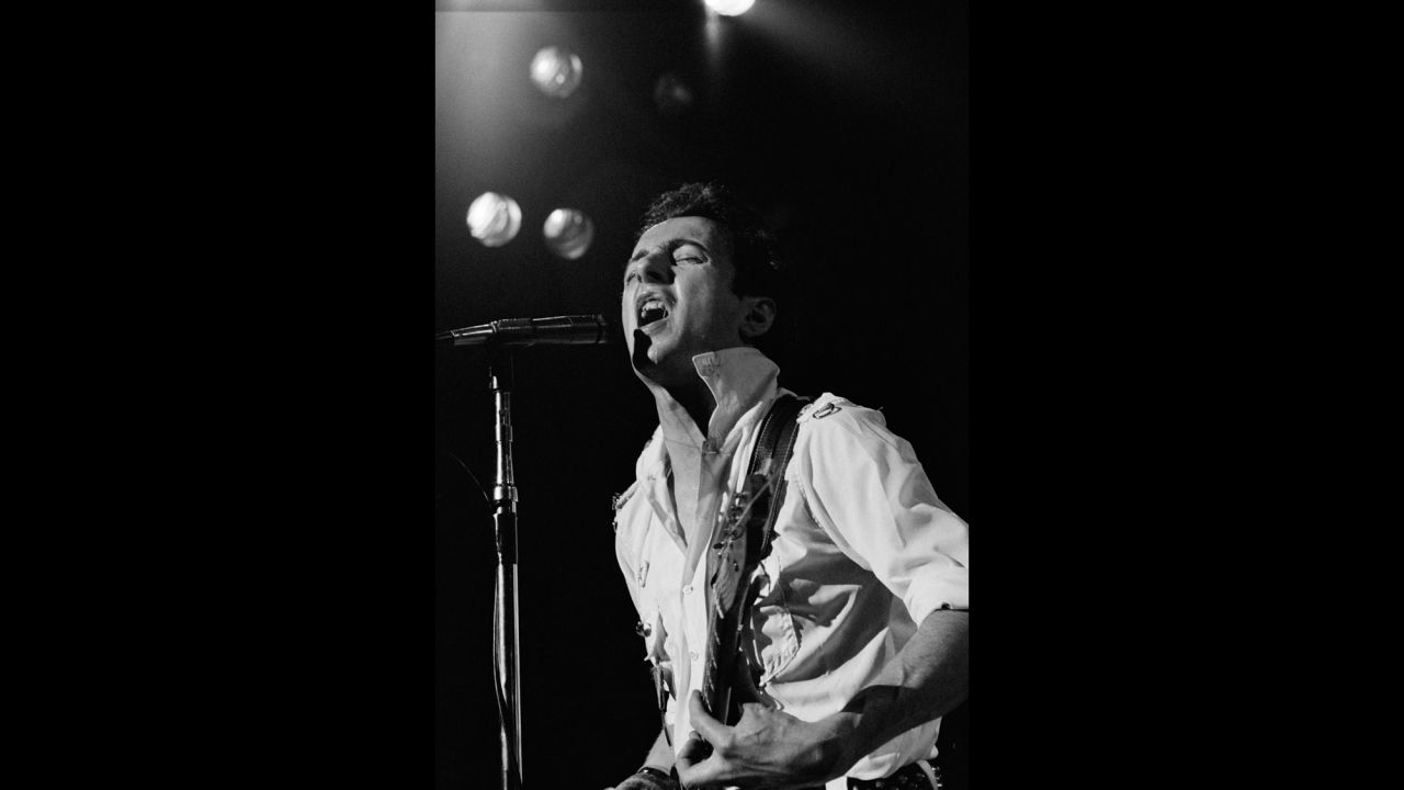 Joe Strummer performs during The Clash's first tour of the United States in 1979. "Of all the bands I ever worked with, the Clash were probably the most fun," Zagaris said. "They really resonated with me with their politics, with their music, with their style."