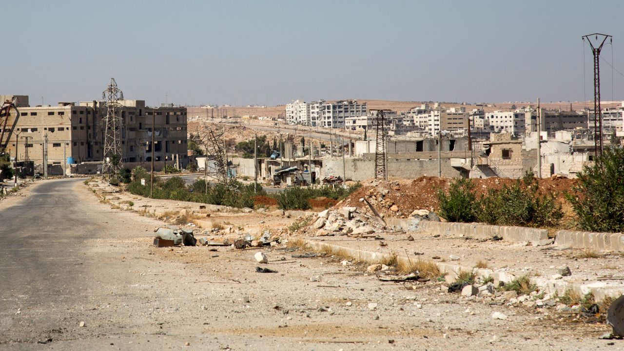 Few signs indicate residents are heeding calls to leave Aleppo's rebel-held Kalasa neighborhood.