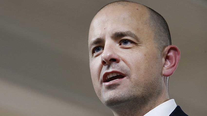 Former CIA agent Evan McMullin announces his presidential campaign as an Independent candidate on August 10, 2016 in Salt Lake City, Utah.