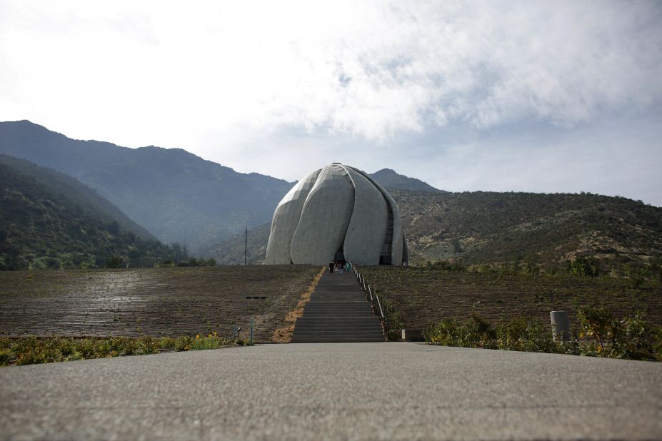 The Temple seamlessly blends into its organically formed backdrop, the Andes.