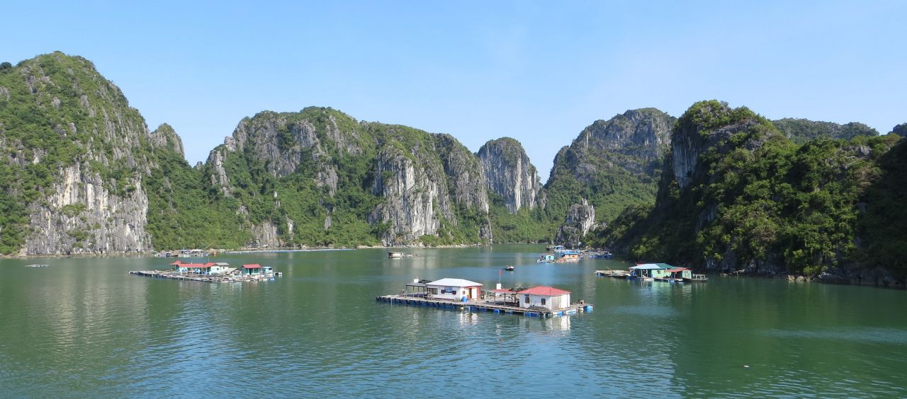 Ha Long Bay is a spectacular labyrinth of karst cliffs that thrust out of tranquil waters off Vietnam's northeast coast.