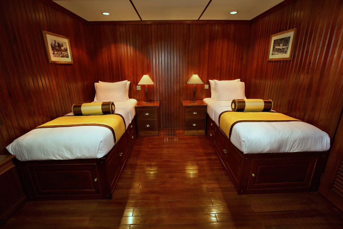 The RV Angkor Pandaw can accomodate up to 32 passengers. 