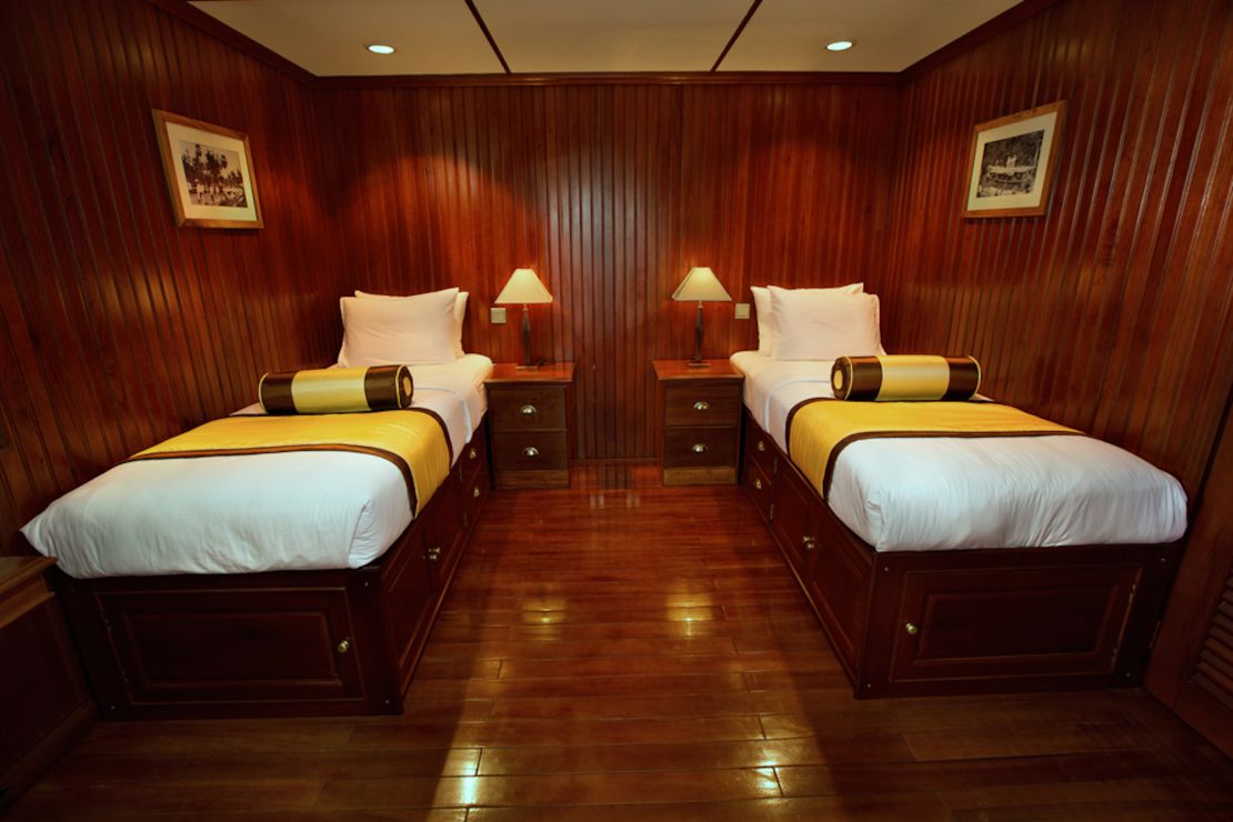 The RV Angkor Pandaw can accomodate up to 32 passengers.