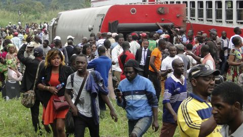 Dozens of people were killed and hundreds injured when a packed Cameroon passenger train derailed.