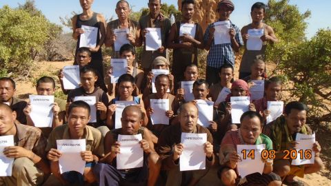 These 26 members of a fishing vessel -- most of them from Southeast Asia -- were hijacked in March 2012. 