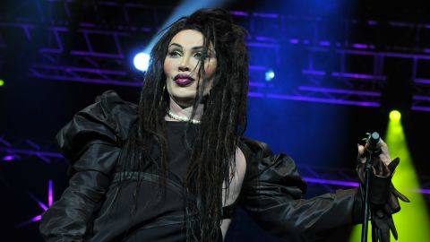 Pete Burns of Dead or Alive performs on stage at Hit Factory Live on December 21, 2012 in London, England.