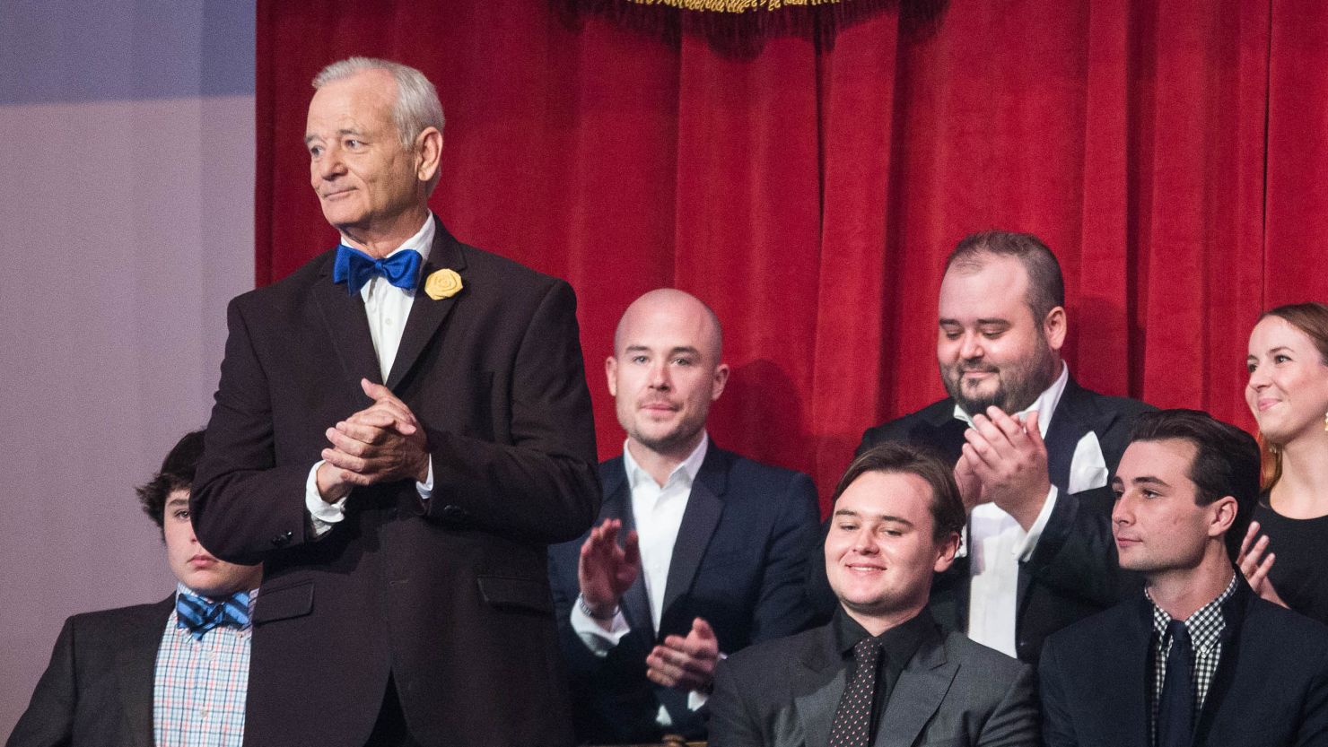 Bill Murray arrives at his seat Sunday at the Kennedy Center in Washington, D.C. 