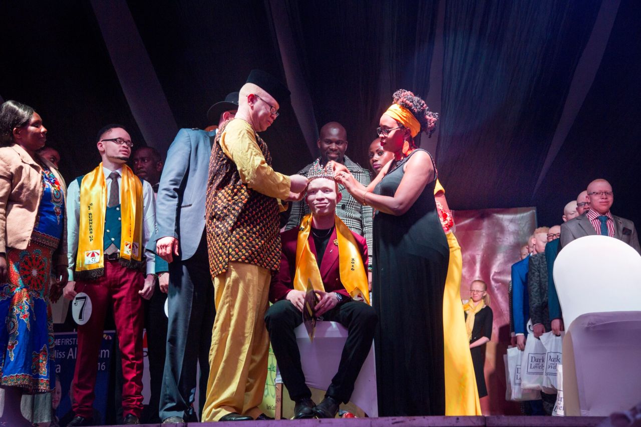 Jairus Ong'etta was crowned Mr Albinism at the event following an engaging spoken word performance. 