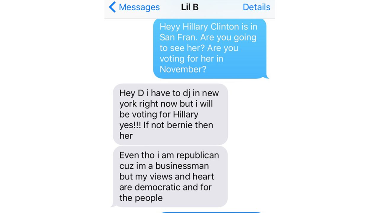 Lil B text white background