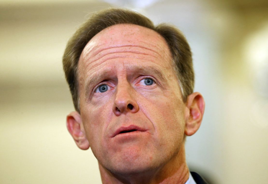 Sen. Pat Toomey during a news conference on Capitol Hill on September 9, 2014 in Washington, DC.