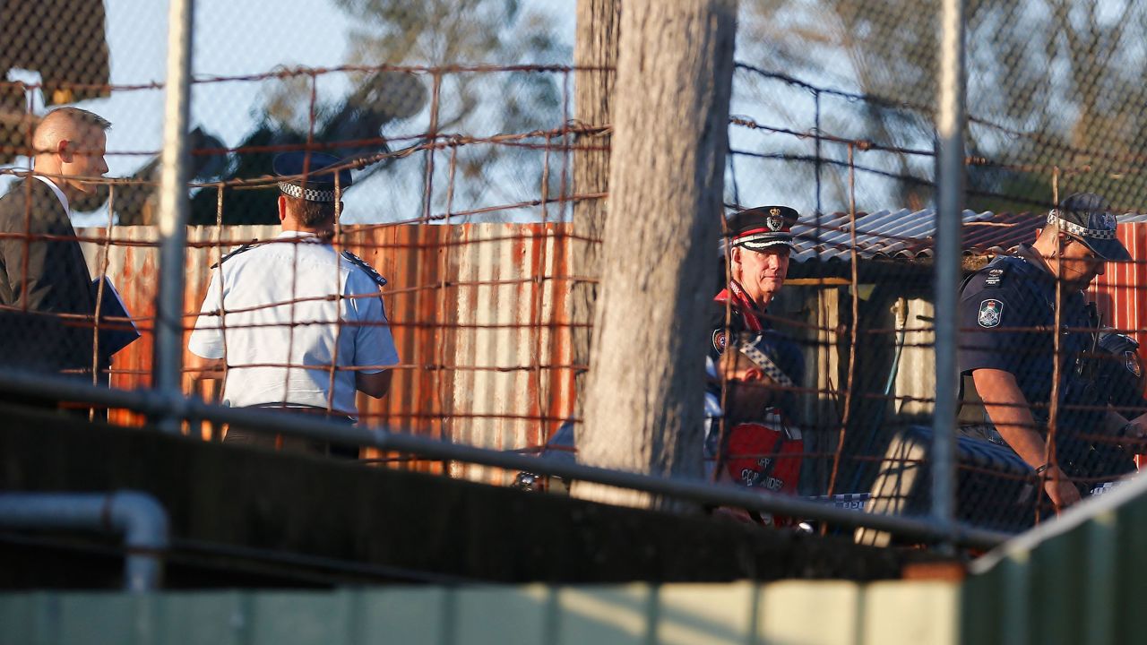 Police at Dreamworld in Gold Coast, Australia, on Wednesday.