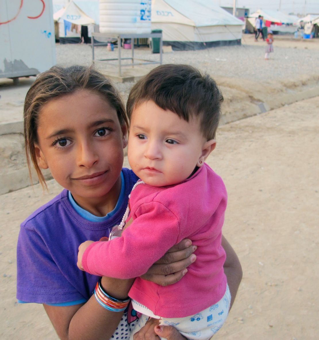 More than 15,000 children displaced from Mosul and its nearby towns and villages are now living at Debaga.