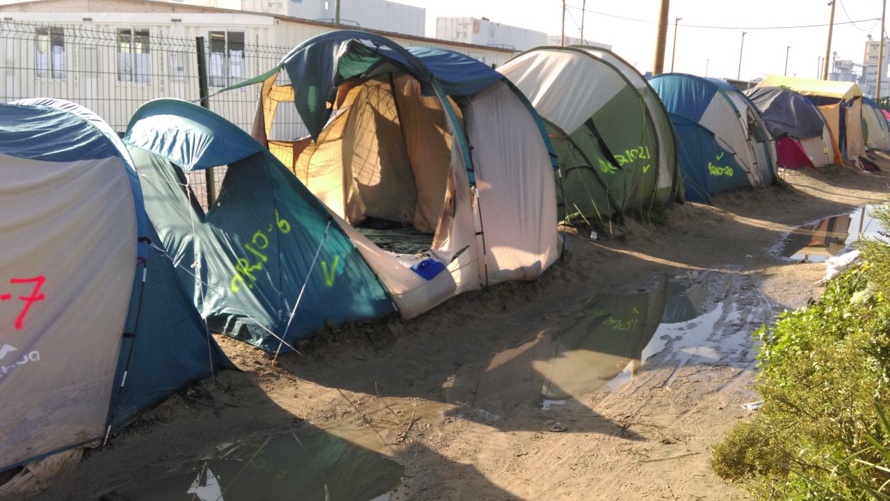 Calais jungle tents abandoned