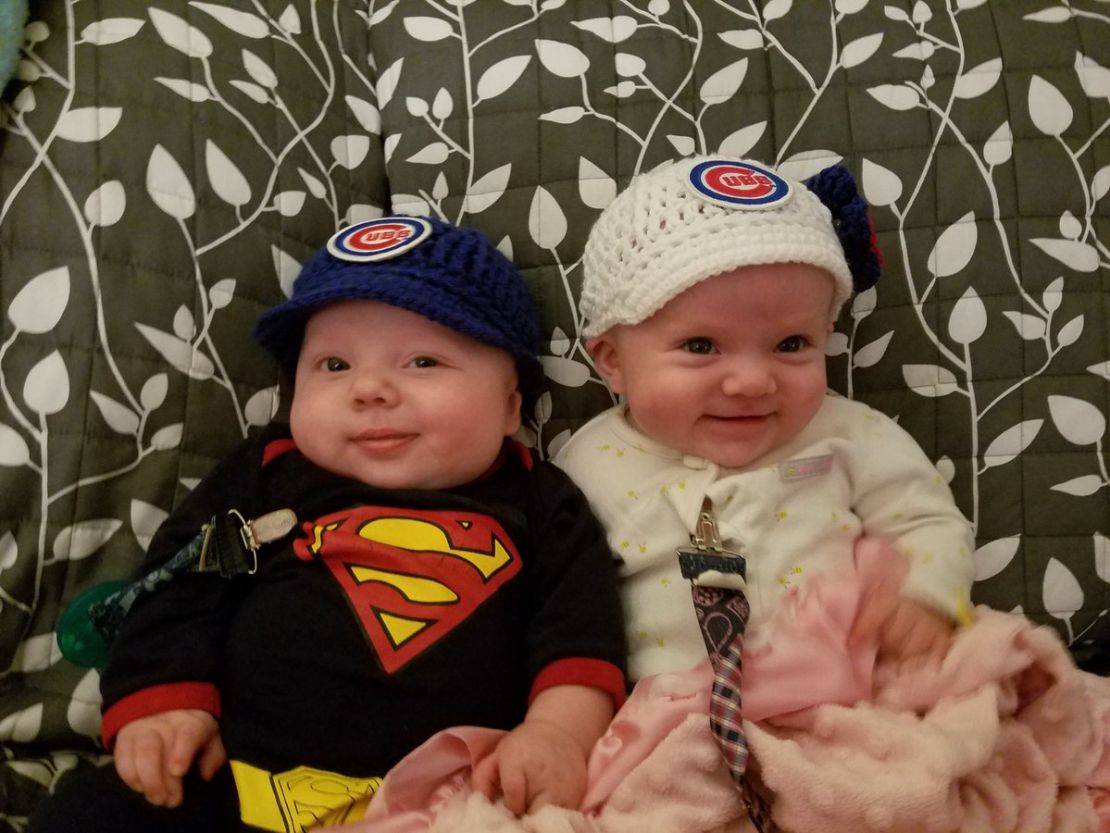 Cubs fan babies twins