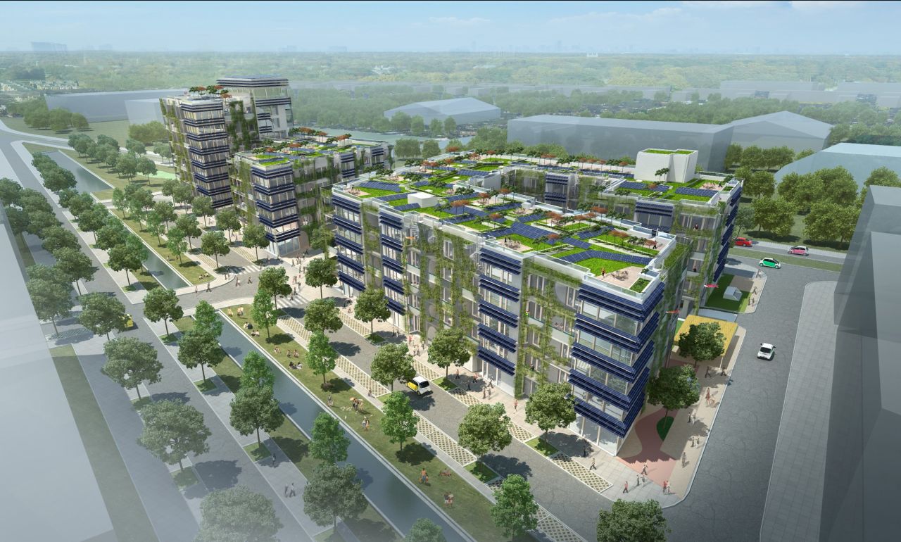 Rendering of the Heidelberg village.