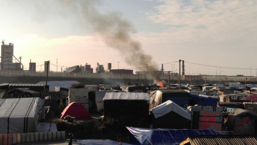 Clearance of the Calais "Jungle" camp in France on October 25, 2016