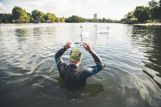 It is both a life and sporting U-turn. Before he started training for Ironman, he could not swim and had not ridden a bike since he was 12.