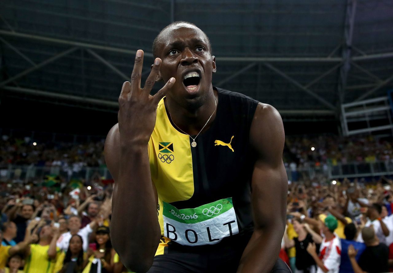 In Brazil, Bolt sealed an unprecedented "treble treble" of Olympic sprint golds.