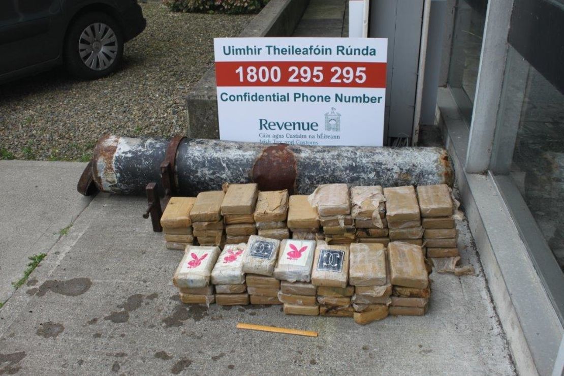 Irish authorities made the discovery public Monday. They said it's unclear where the drugs originated.