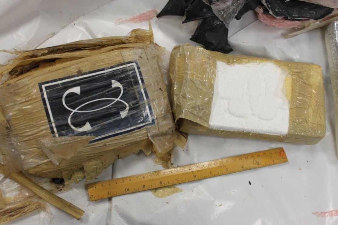 Seventy-five kilograms of cocaine were discovered inside the torpedo-like object.
