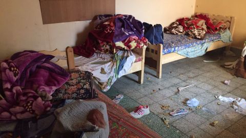 The girls hid in this room for seven hours until ISIS fighters finally left.
