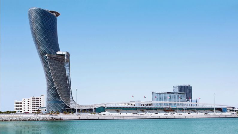 Back in central Abu Dhabi, there are plenty of modern structures to discover. The iconic leaning Capital Gate building, home to the<a href="index.php?page=&url=http%3A%2F%2Fwww.adnec.ae%2F" target="_blank" target="_blank"> Abu Dhabi National Exhibition Centre</a> (ADNEC), holds a Guinness World Record for its 18-degrees decline -- it's the world's farthest leaning man-made tower.