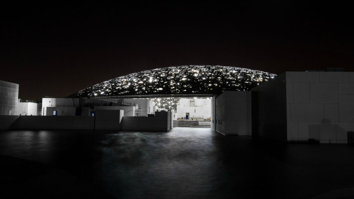 <strong>Billion-dollar wonder:</strong> As one of Abu Dhabi's most exciting new cultural destinations, visitors have been flocking in their droves to marvel at the Jean Nouvel-designed masterpiece, and it's even more impressive after dusk.