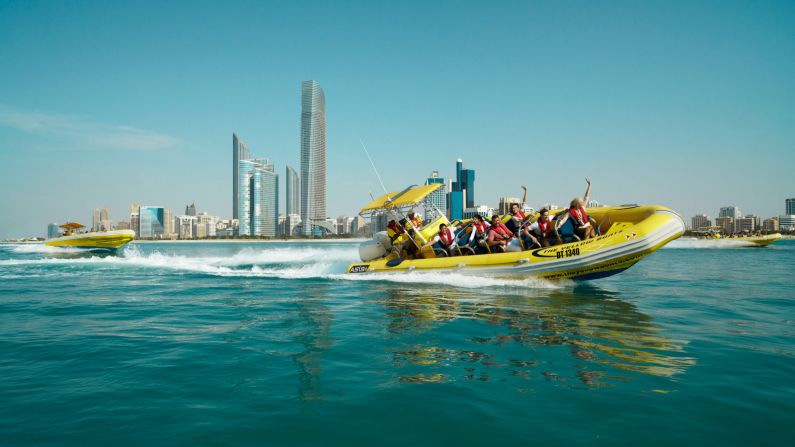 Abu Dhabi's waterfront also attracts swimmers seeking a dip at the blue-flag Corniche beach. Visitors can also sip a cocktail while watching speedboats zip by.