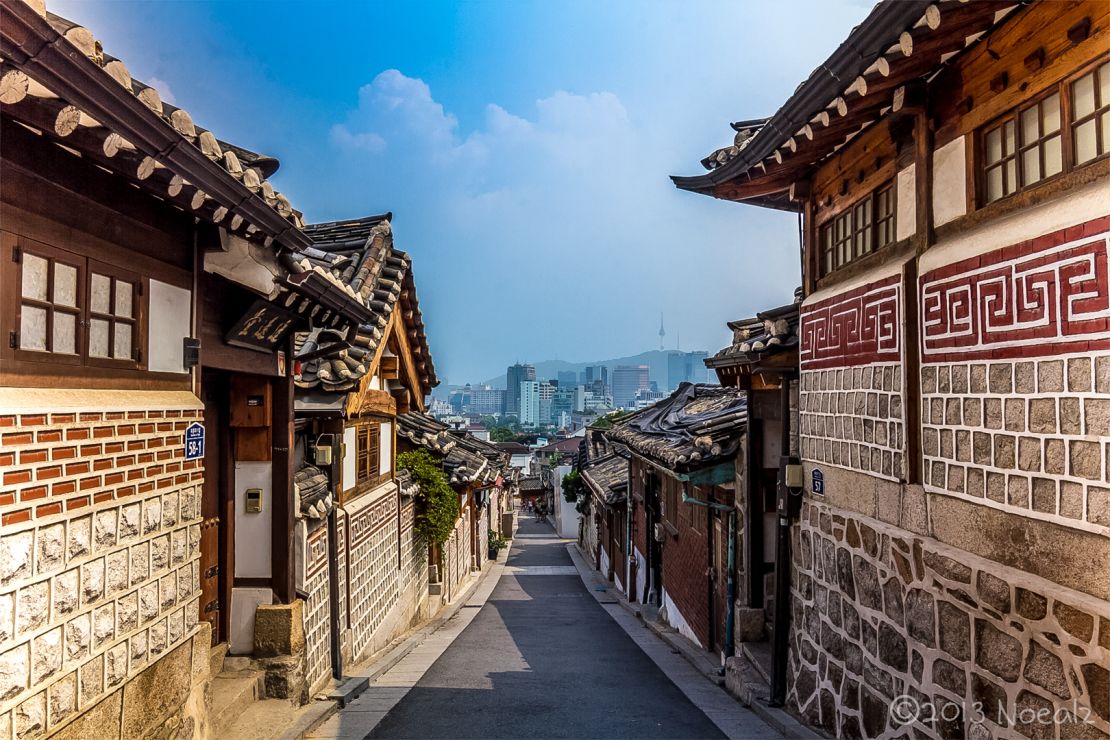 The Bukchon district of Seoul  contains the city's last remaining collection of original hanoks. 