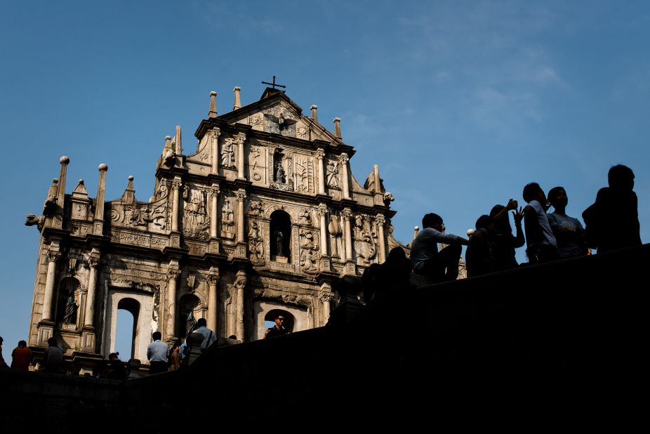 The centuries-old facade of what was originally the Cathedral of St. Paul is one of Macau's most famous landmarks.