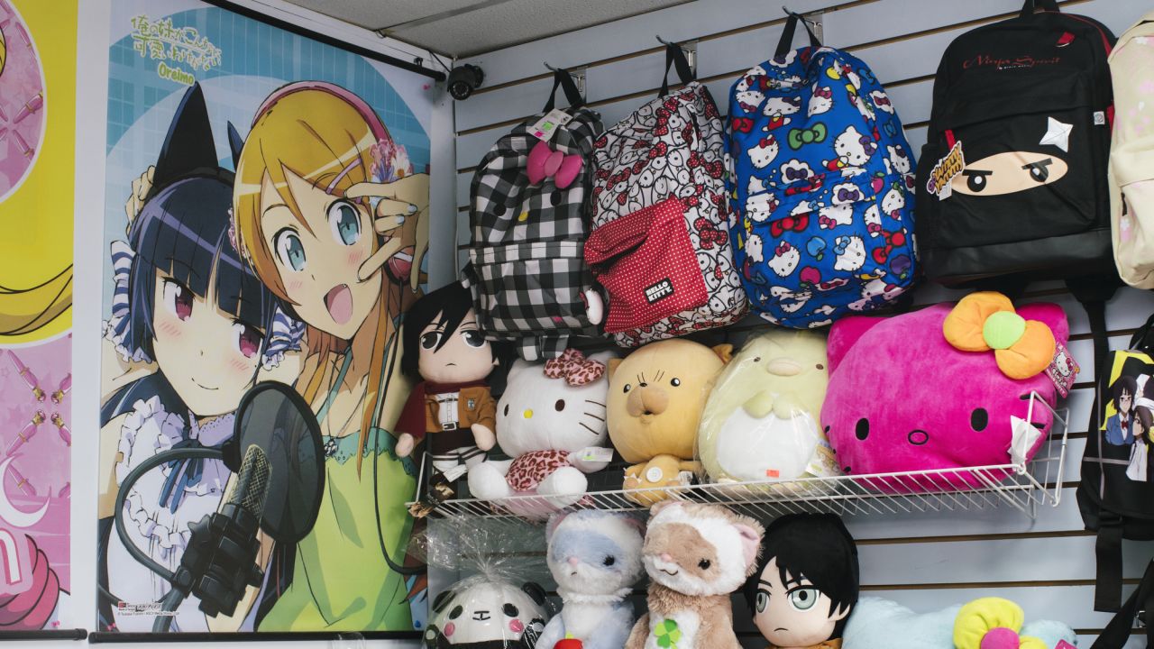 Colorful backpacks and plush toys are among the offerings at Moshi Moshi Gifts & Stationery Co. on Bellaire Boulevard.