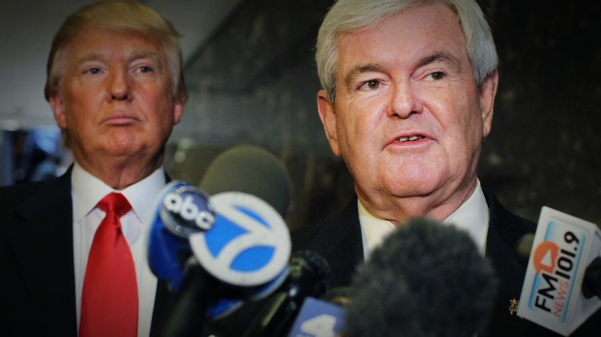 Donald Trump Newt Gingrich split