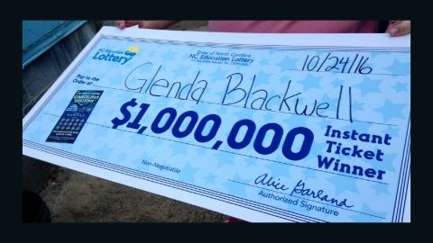 Glenda Blackwell will happily eat her words on how buying lottery tickets is a waste of money.