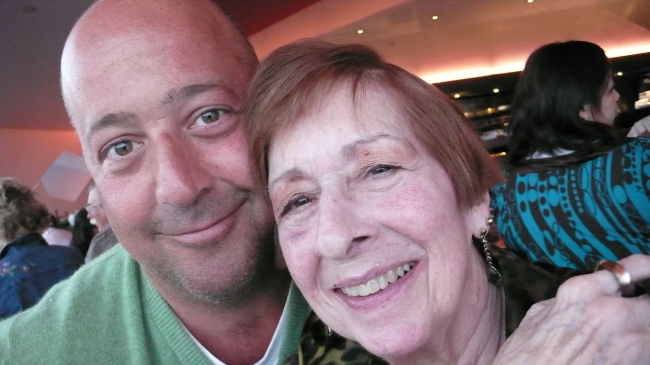 Andrew Zimmern enjoying some time with his mother Caren, who passed away in 2011.