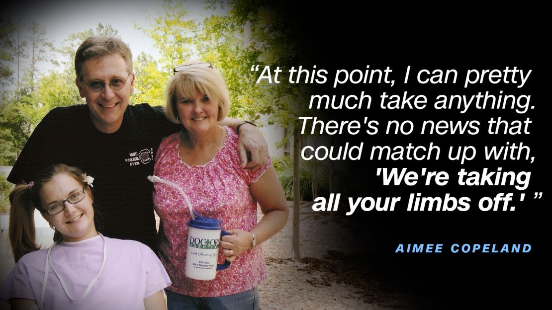 Aimee Copeland quote taking limbs off