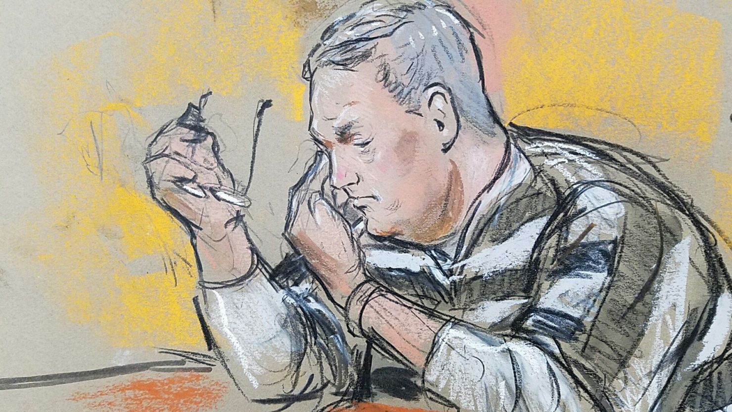 Ex-NSA contractor Harold Martin III during a previous court hearing on October 21. He has been accused of stealing classified material. 