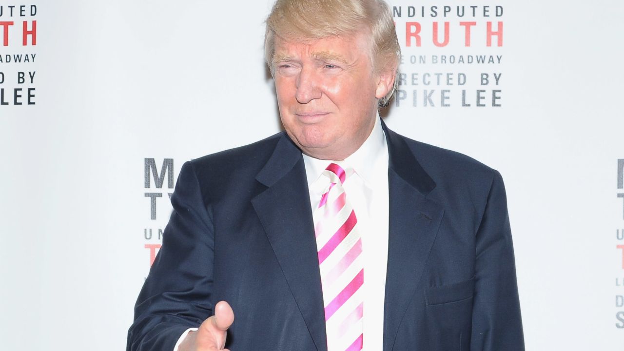 Trump attends the "Mike Tyson: Undisputed Truth" Broadway Opening Night on August 2, 2012.