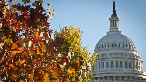 The dome of the US Capitol building is seen on a sunny autumn afternoon in Washington on November 3, 2013.   