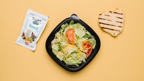 If you want to keep your carb consumption to a minimum, your best bet is to order the Tendergrill chicken sandwich and toss the bun. You can pair it with a garden side salad, minus the croutons, and ranch dressing, which has only 2 grams of carbs per packet. 