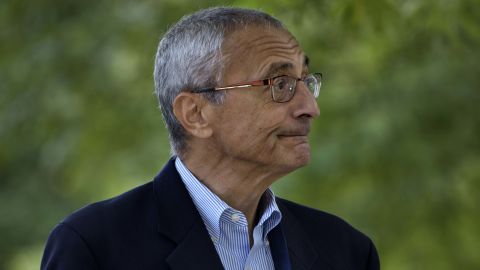 John Podesta, Clinton Campaign Chairman, walks to Democratic presidential nominee Hillary Clinton's Washington DC home October 5, 2016 in Washington, District of Columbia.