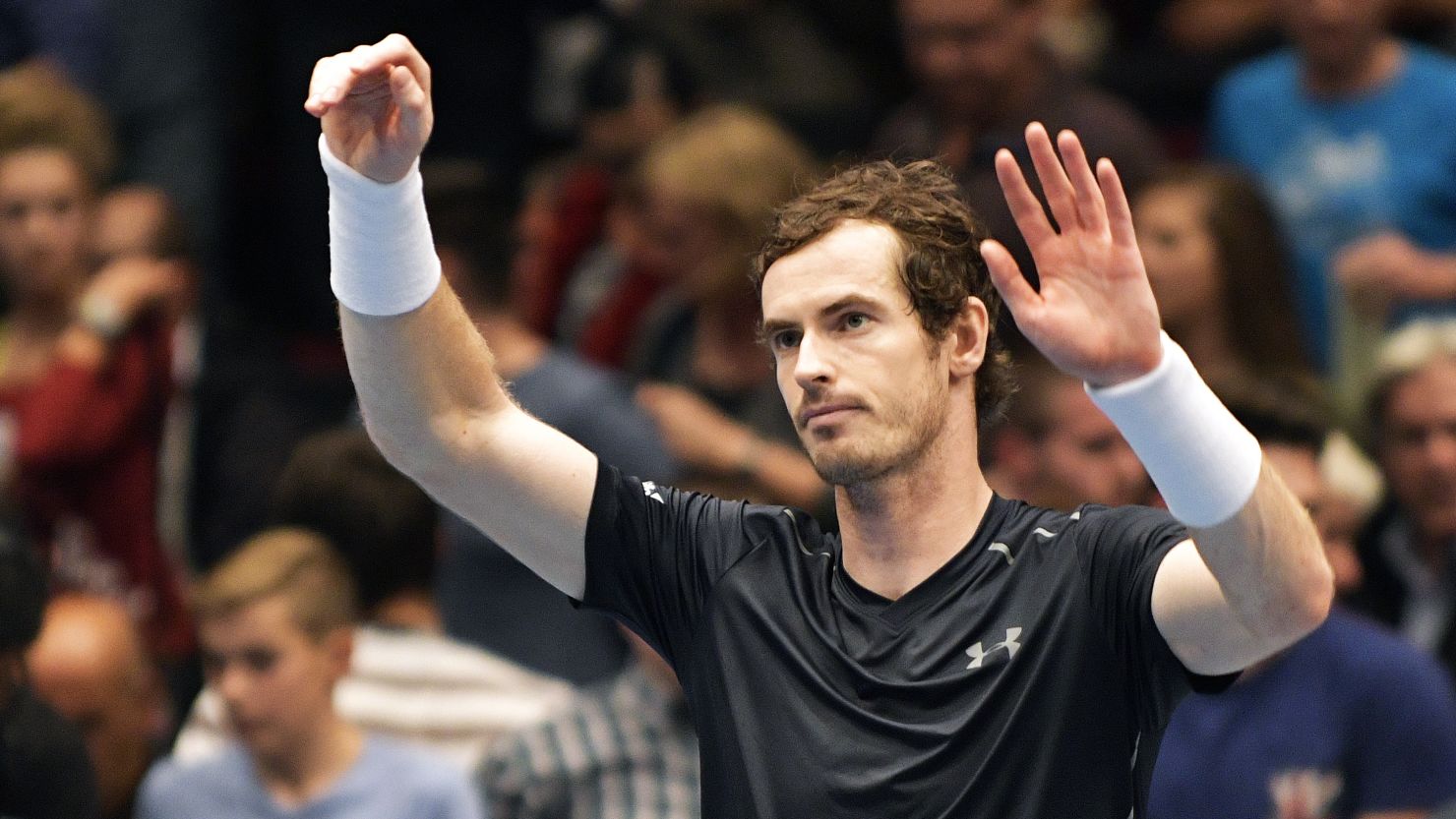 Andy Murray triumphs in the Vienna Open event as he beats Jo-Wilfried Tsonga in the final.