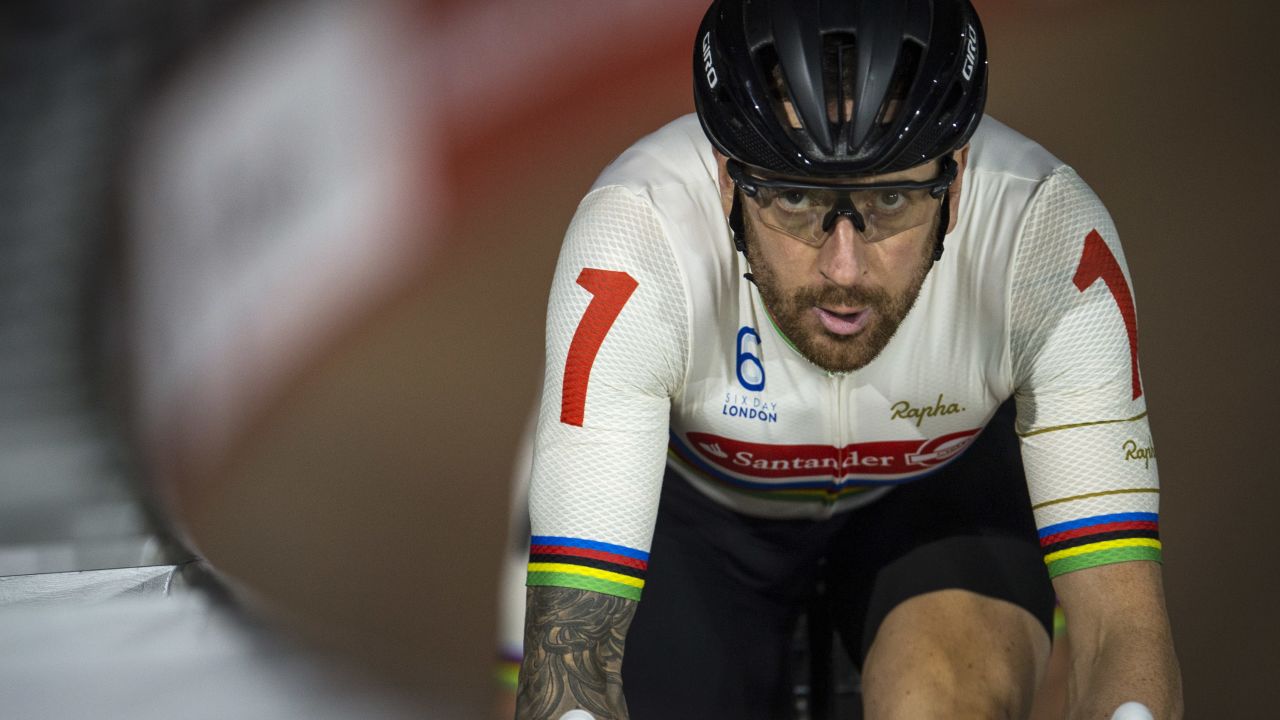 Bradley Wiggins is a picture of concentration at the London Six Day event.