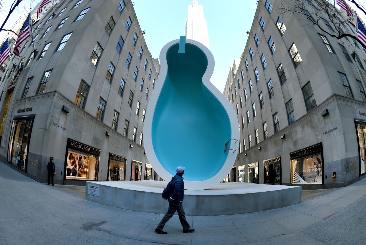 A large-scale new public artwork. "Van Gogh's Ear," on display in early 2016 in New York.