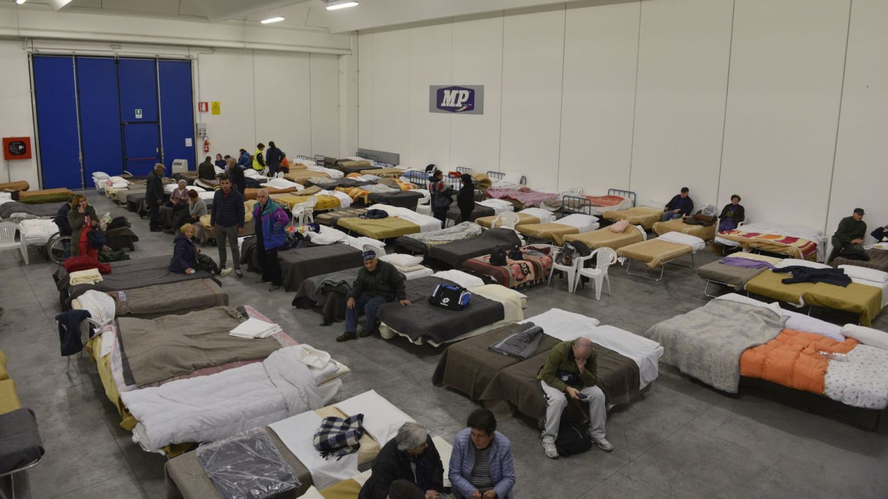 More than 15,000 people are being  housed in temporary shelters following Sunday's quake